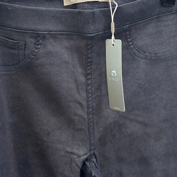 tractr Pull On Pants Shimmer Coated Navy Size 4/27 - Picture 3 of 6